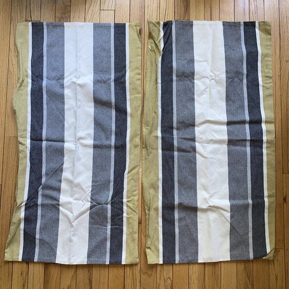 2-Thom Filicia King Size Lumbar Pillow Sham Covers Set 35x19 - Picture 3 of 4